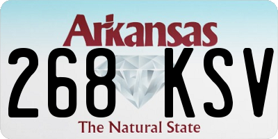 AR license plate 268KSV