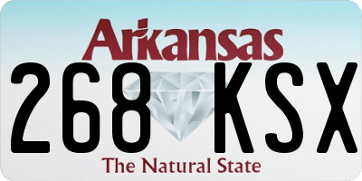 AR license plate 268KSX