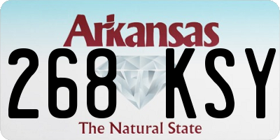 AR license plate 268KSY