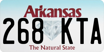 AR license plate 268KTA