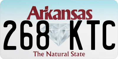 AR license plate 268KTC