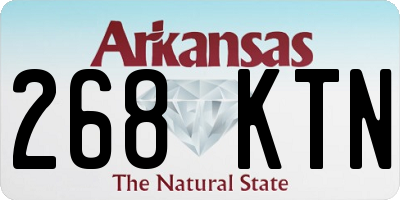 AR license plate 268KTN