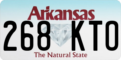 AR license plate 268KTO
