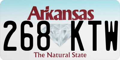 AR license plate 268KTW