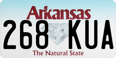 AR license plate 268KUA