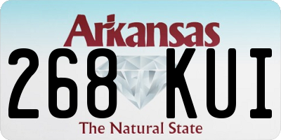 AR license plate 268KUI