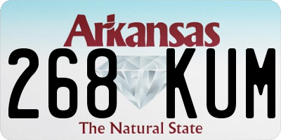 AR license plate 268KUM