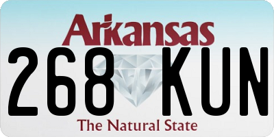AR license plate 268KUN