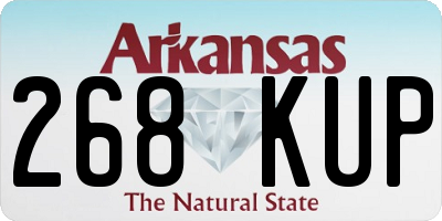 AR license plate 268KUP