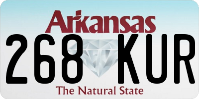 AR license plate 268KUR