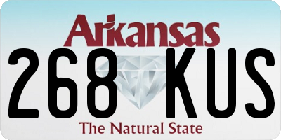 AR license plate 268KUS