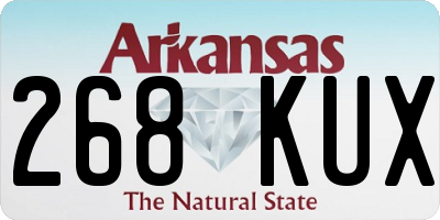 AR license plate 268KUX