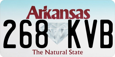 AR license plate 268KVB