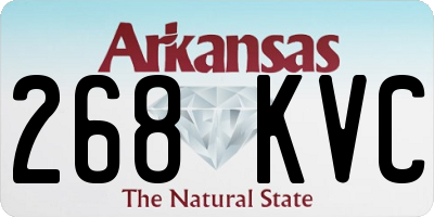 AR license plate 268KVC