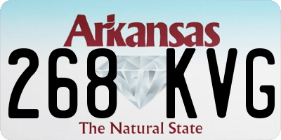 AR license plate 268KVG