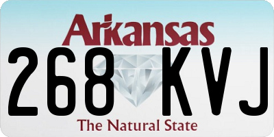 AR license plate 268KVJ