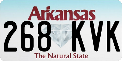 AR license plate 268KVK