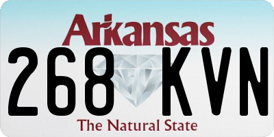 AR license plate 268KVN