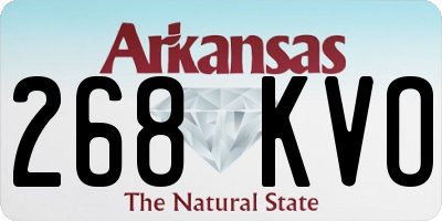 AR license plate 268KVO
