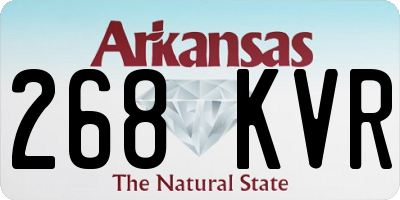 AR license plate 268KVR
