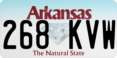 AR license plate 268KVW