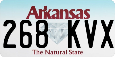 AR license plate 268KVX