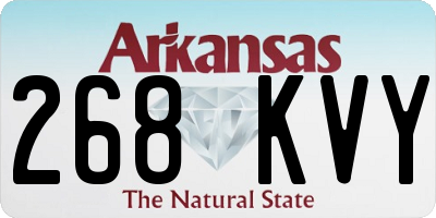 AR license plate 268KVY
