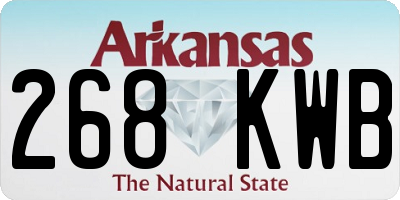 AR license plate 268KWB