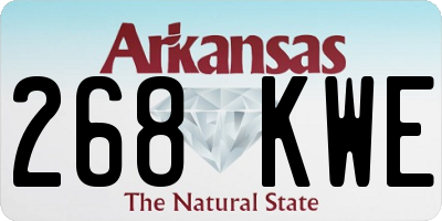 AR license plate 268KWE