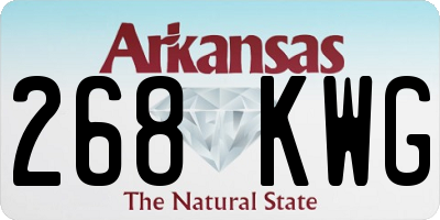AR license plate 268KWG
