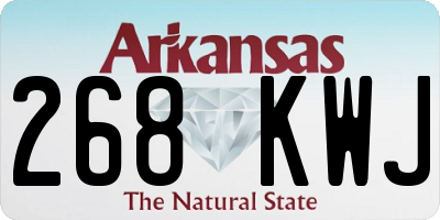 AR license plate 268KWJ