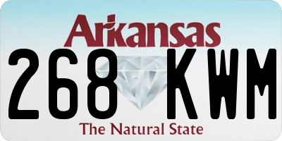 AR license plate 268KWM