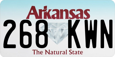 AR license plate 268KWN