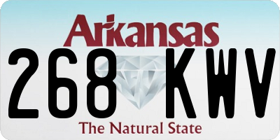 AR license plate 268KWV