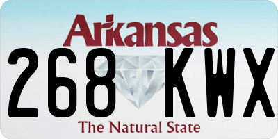 AR license plate 268KWX