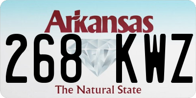 AR license plate 268KWZ