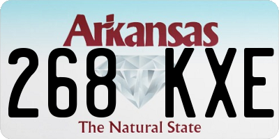 AR license plate 268KXE