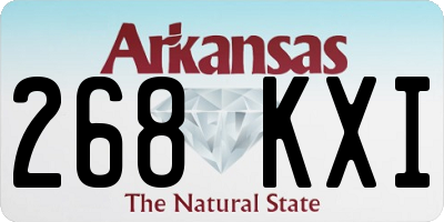 AR license plate 268KXI