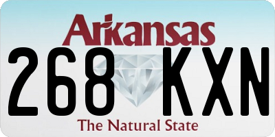 AR license plate 268KXN