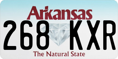 AR license plate 268KXR