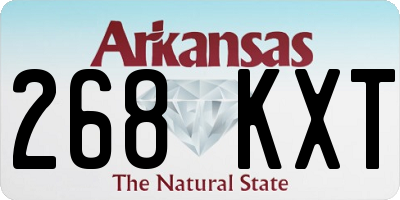 AR license plate 268KXT