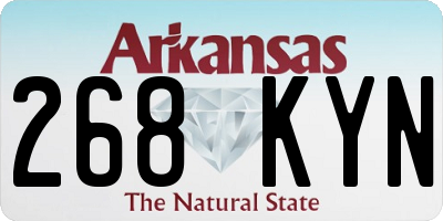 AR license plate 268KYN