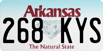 AR license plate 268KYS