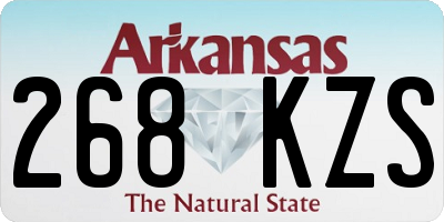 AR license plate 268KZS