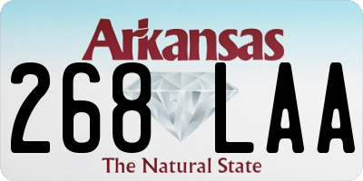 AR license plate 268LAA