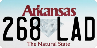 AR license plate 268LAD