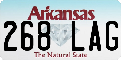 AR license plate 268LAG