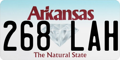 AR license plate 268LAH