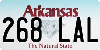 AR license plate 268LAL
