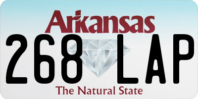 AR license plate 268LAP